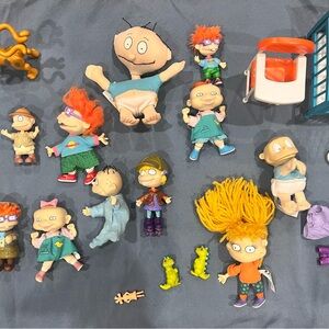 Vintage Rugrats Family Dolls & Accessories Toy Lot. Total of‎ 24 pieces